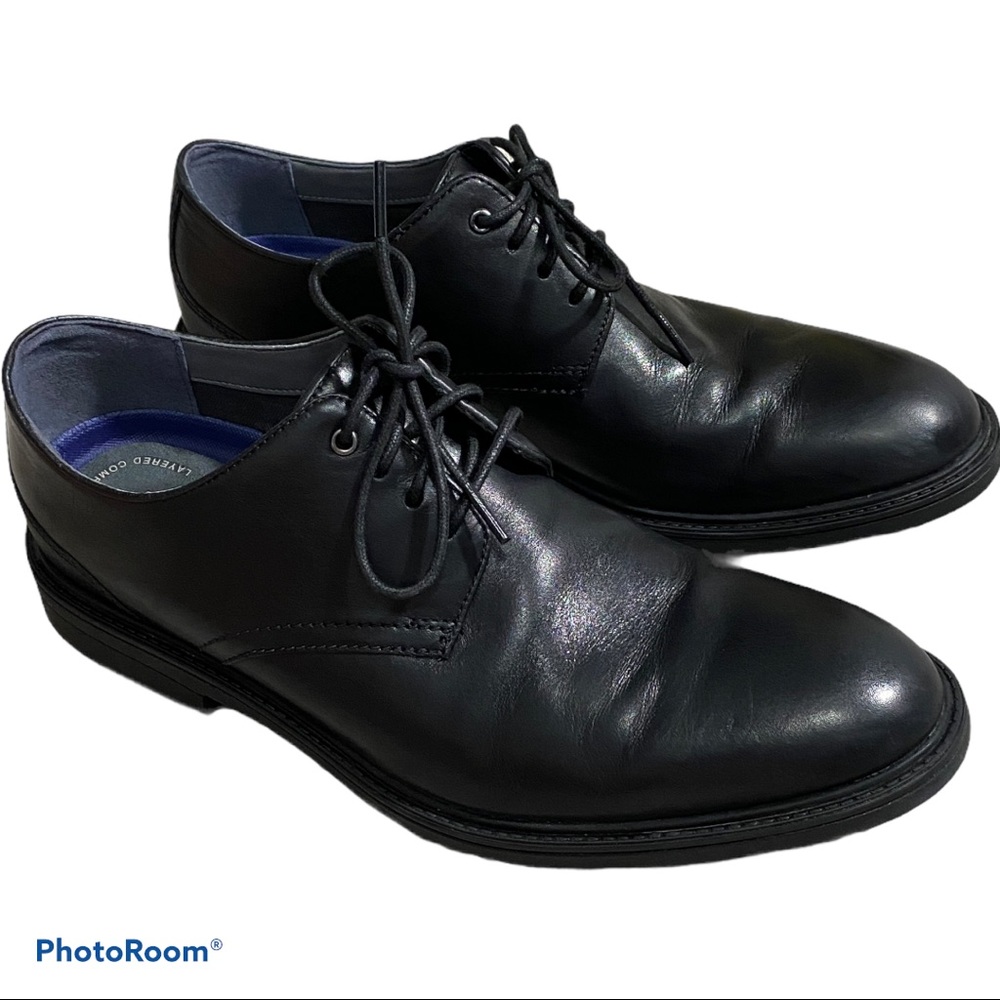 Men’s BOSTONIAN HOMMES Black Oxford Shoes Size 10
